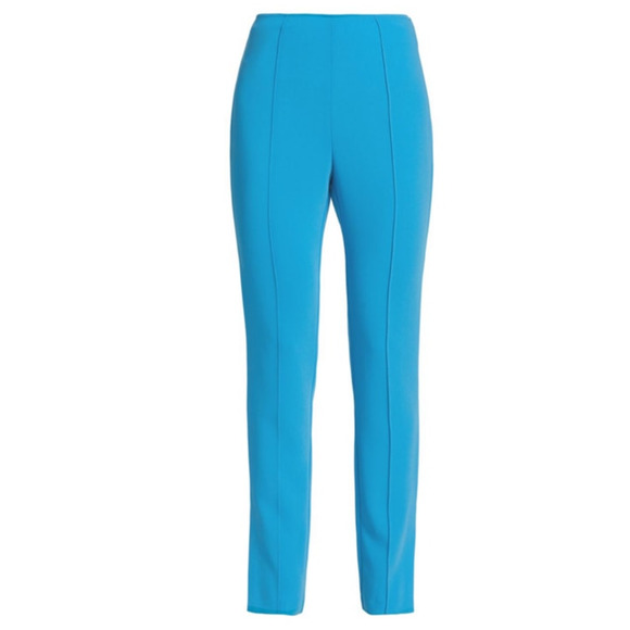 Cinq a Sept pants Brianne pintuck crepe blue size 2 - Picture 1 of 7